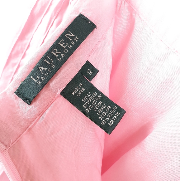 Lauren Ralph Lauren Pink Pleated Skirt Long 12 - Picture 9 of 14